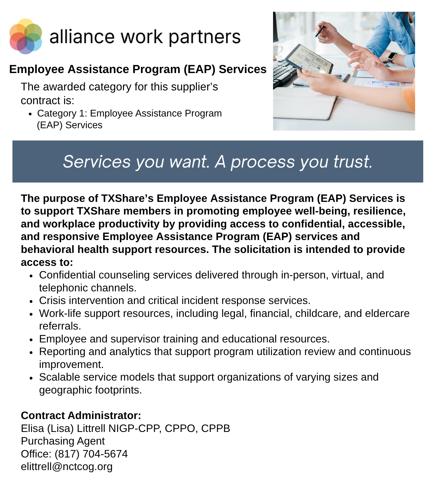 Alliance Work Partners Landing Page
