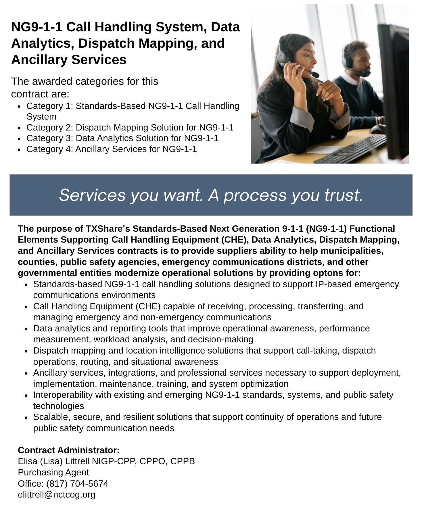 911 Call Handling System Landing Page